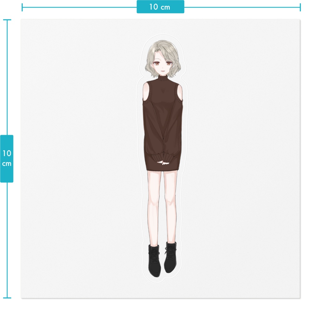 福良雀ステッカー(ニットワンピVer.)