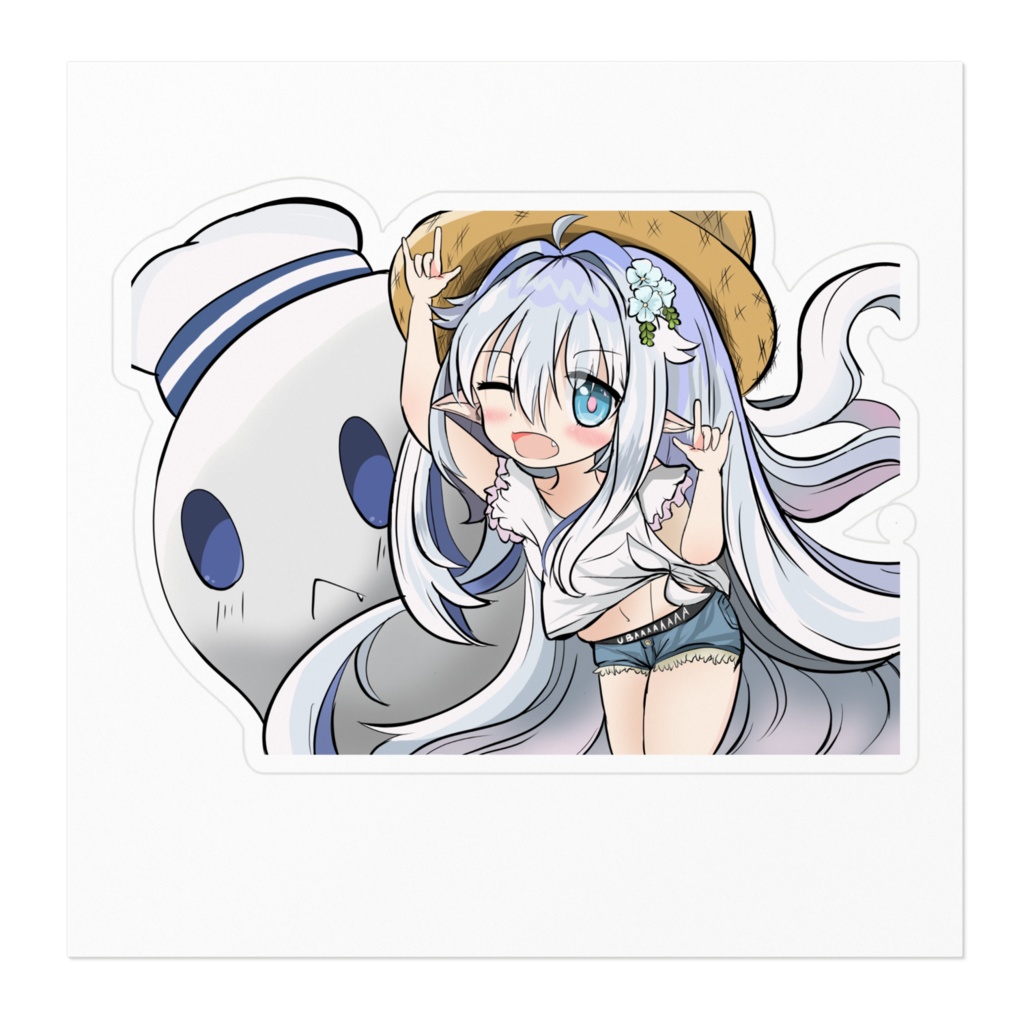 ステッカー カドゥ【ホワイト】