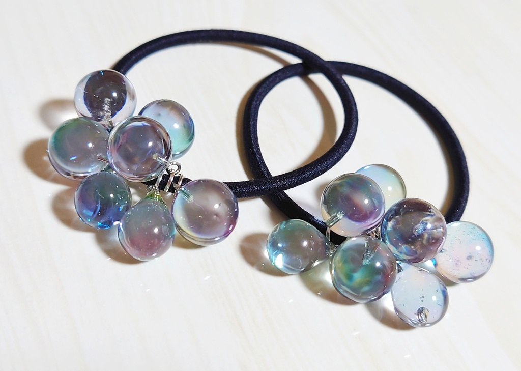 思い出のシャボン玉ヘアゴム