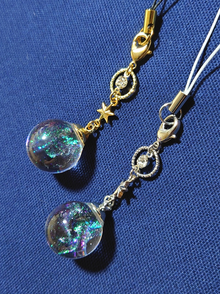 オーロラ玉ストラップ