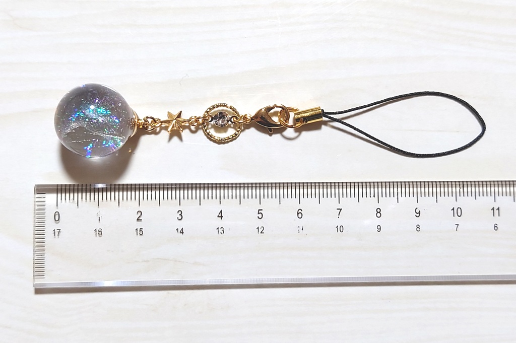 オーロラ玉ストラップ