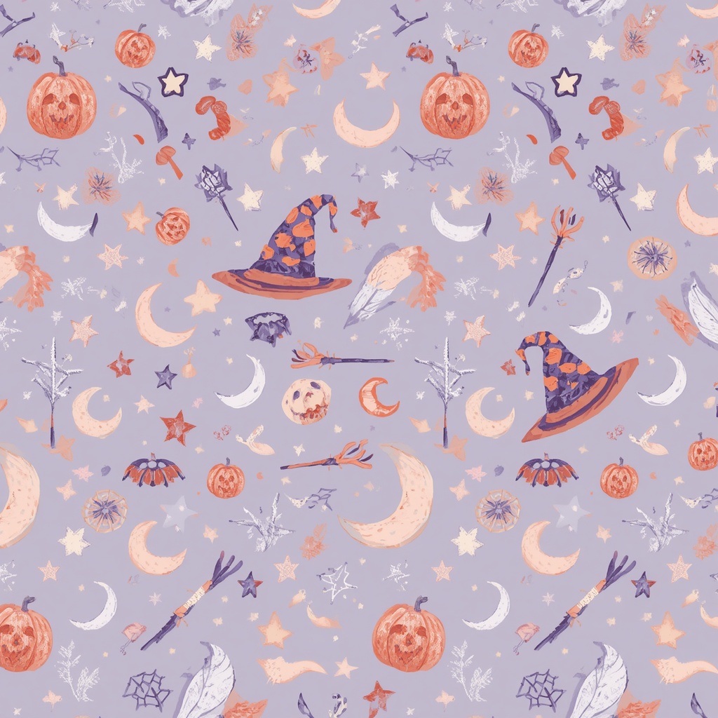 ハロウィンのデジタルペーパーデザイン 2種セット