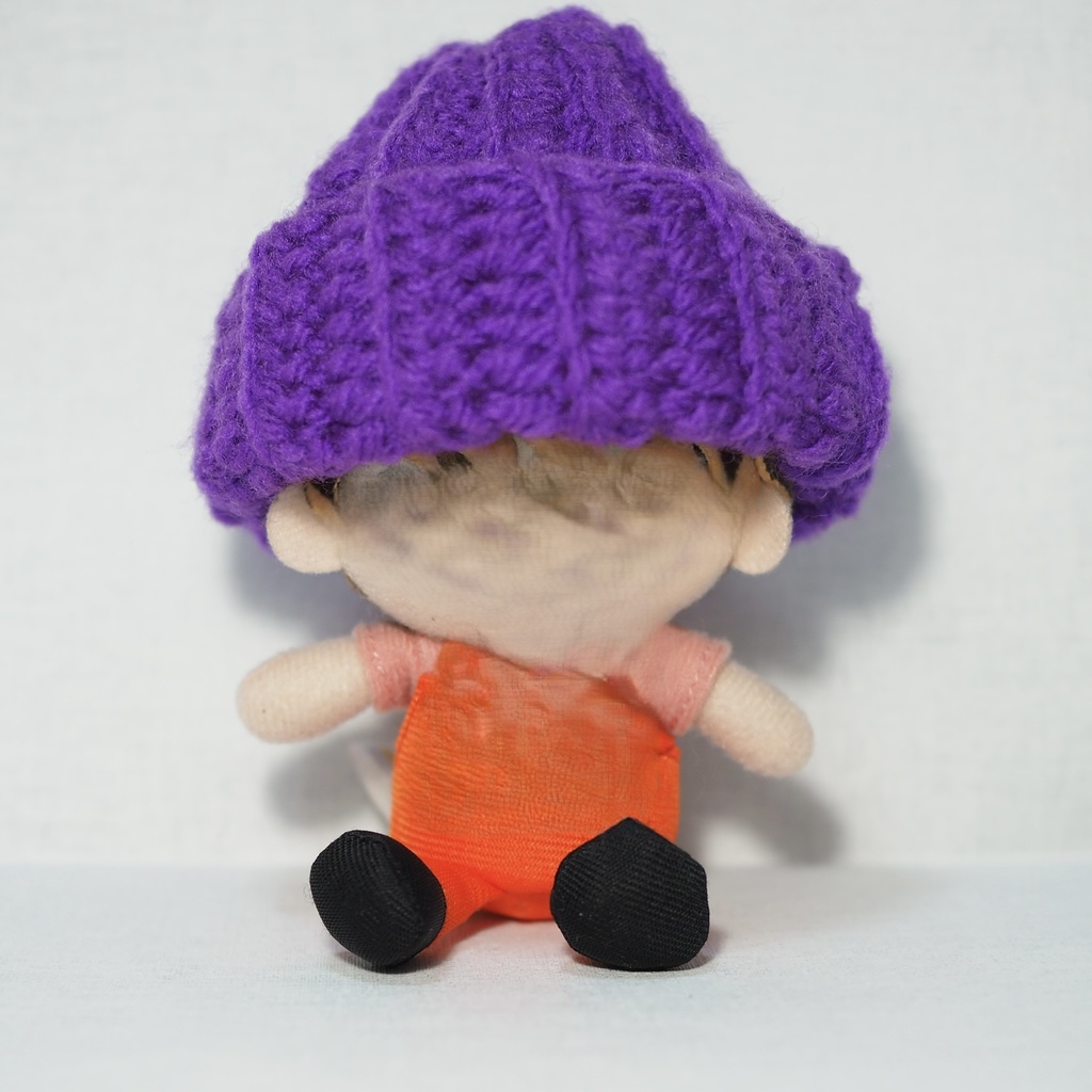 【ぬい用】ニット帽 むらさき・ロイヤルパープル