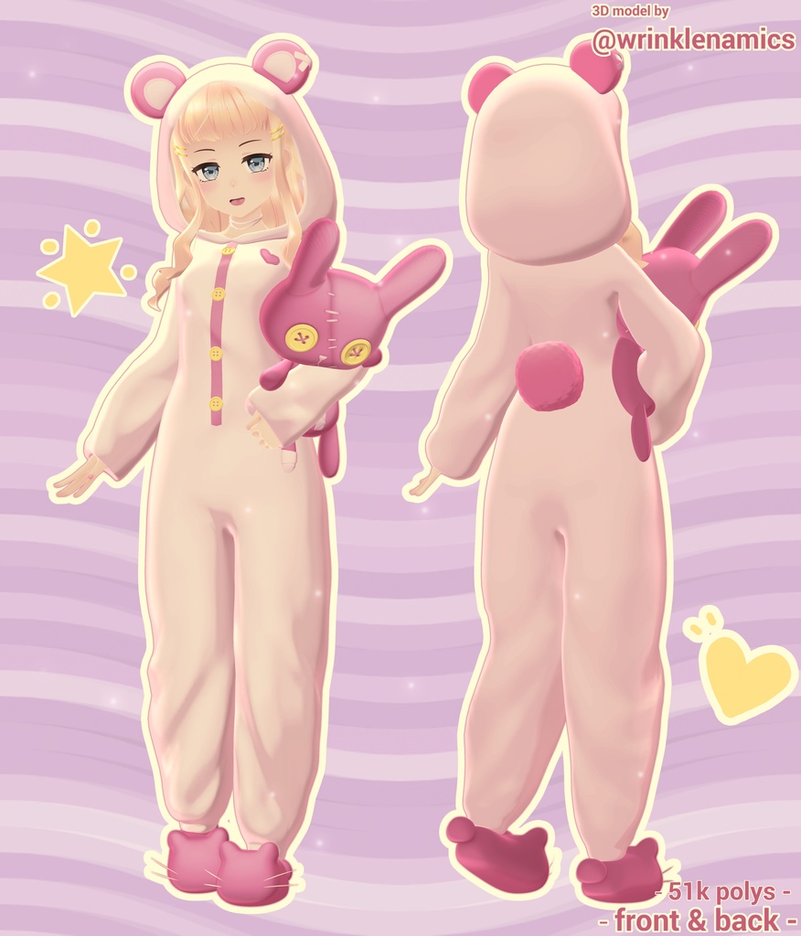 Panda Pajama Aila - VRC Ready ✩