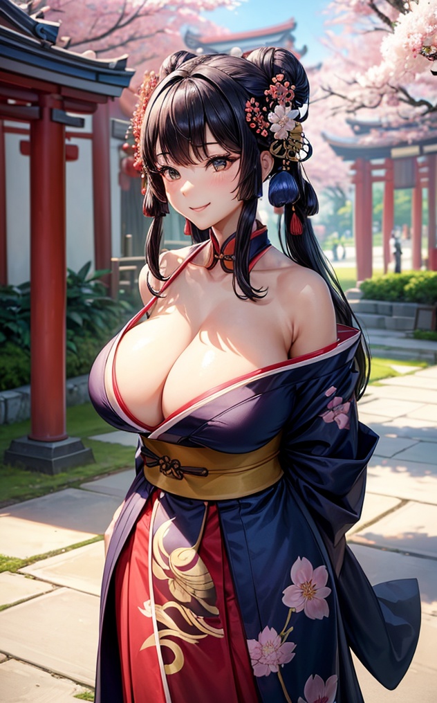 着物を着た巨乳の美女達！｜AIイラスト｜AIアート｜47枚セット