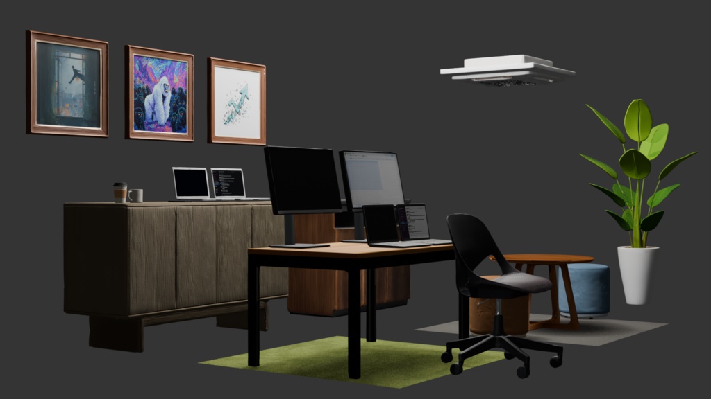 【3DCGセット】令和のオフィス 商用利用可