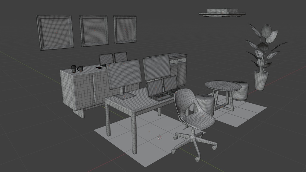 【3DCGセット】令和のオフィス 商用利用可