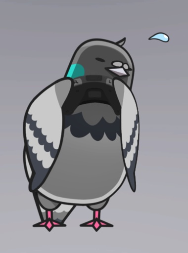 【汎用モデル】ステッカー風 ハトモデル