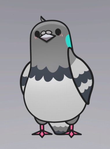 【汎用モデル】ステッカー風 ハトモデル