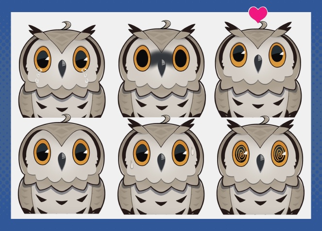 【汎用モデル】丸っこい ミミズク