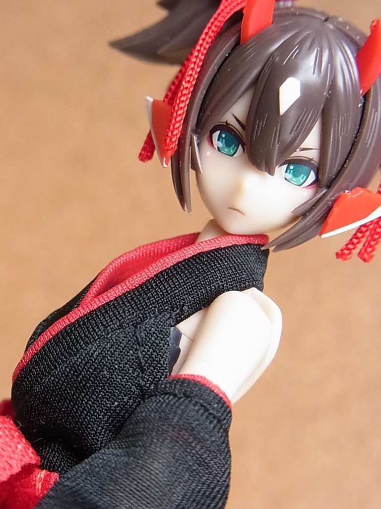 ◆ミニ丈巫女服 ◆白巫女・黒巫女◆1/12サイズ布服◆