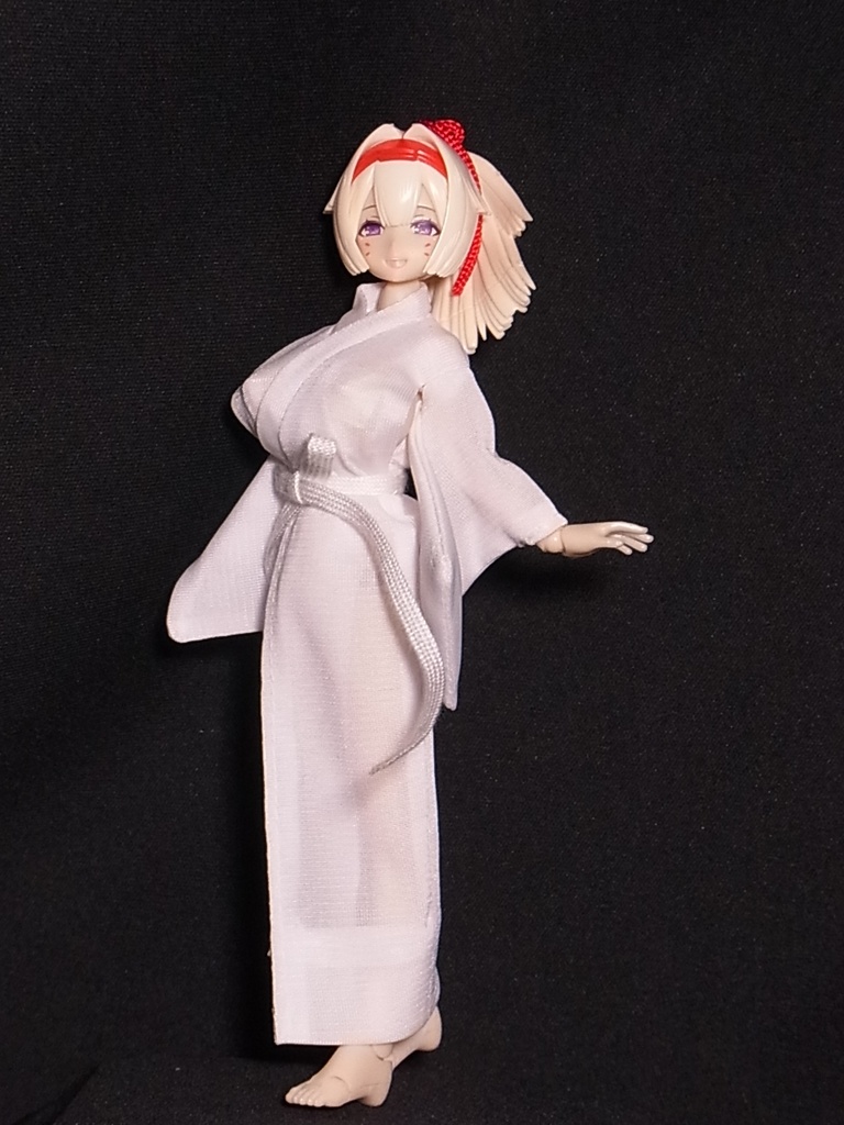 ◆ 白衣(びゃくえ)◆長襦袢・幽霊・雪女などにどうぞ◆1/12サイズ布服◆