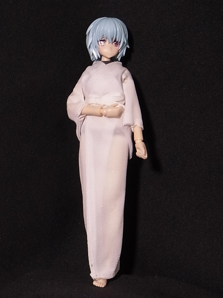 ◆ 白衣(びゃくえ)◆長襦袢・幽霊・雪女などにどうぞ◆1/12サイズ布服◆