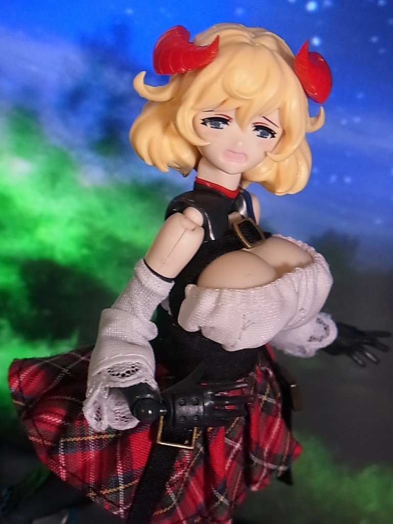 ◆ゴシック風チェックコーデ◆1/12サイズ ドール服 布服◆