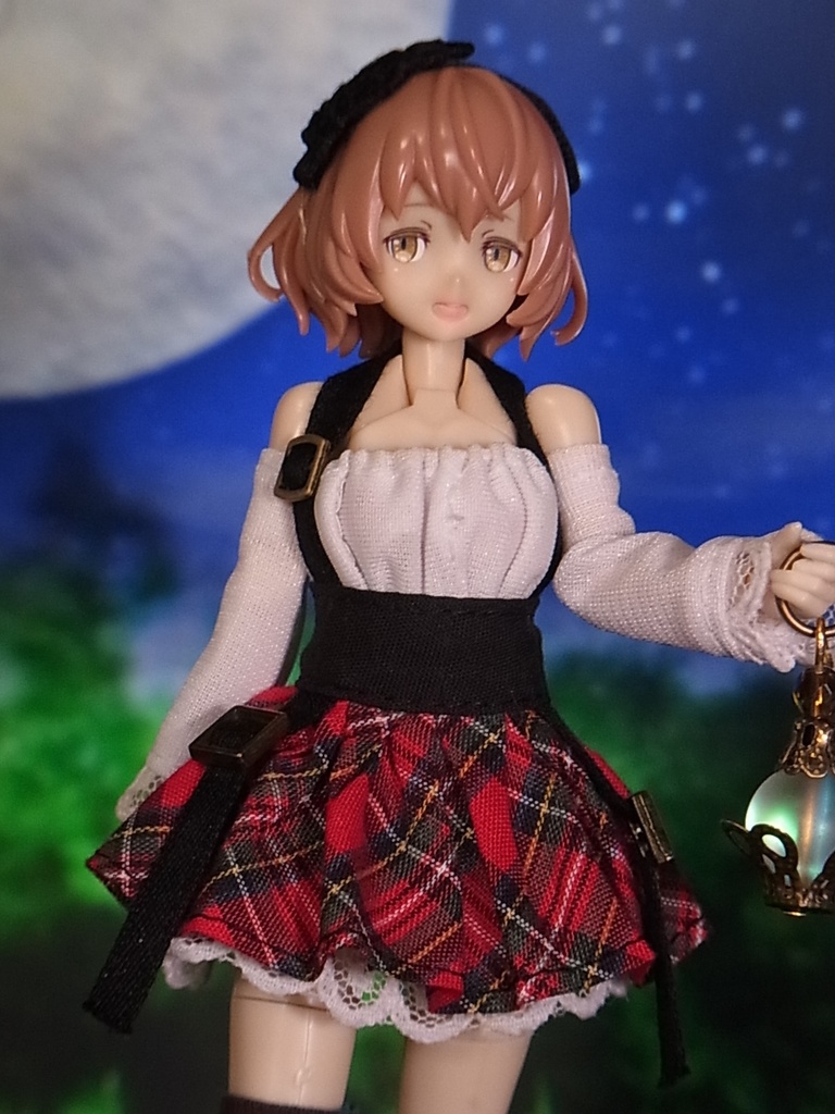 ◆ゴシック風チェックコーデ◆1/12サイズ ドール服 布服◆