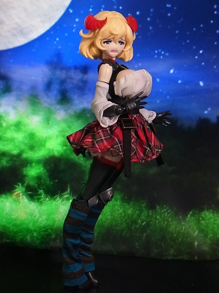 ◆ゴシック風チェックコーデ◆1/12サイズ ドール服 布服◆