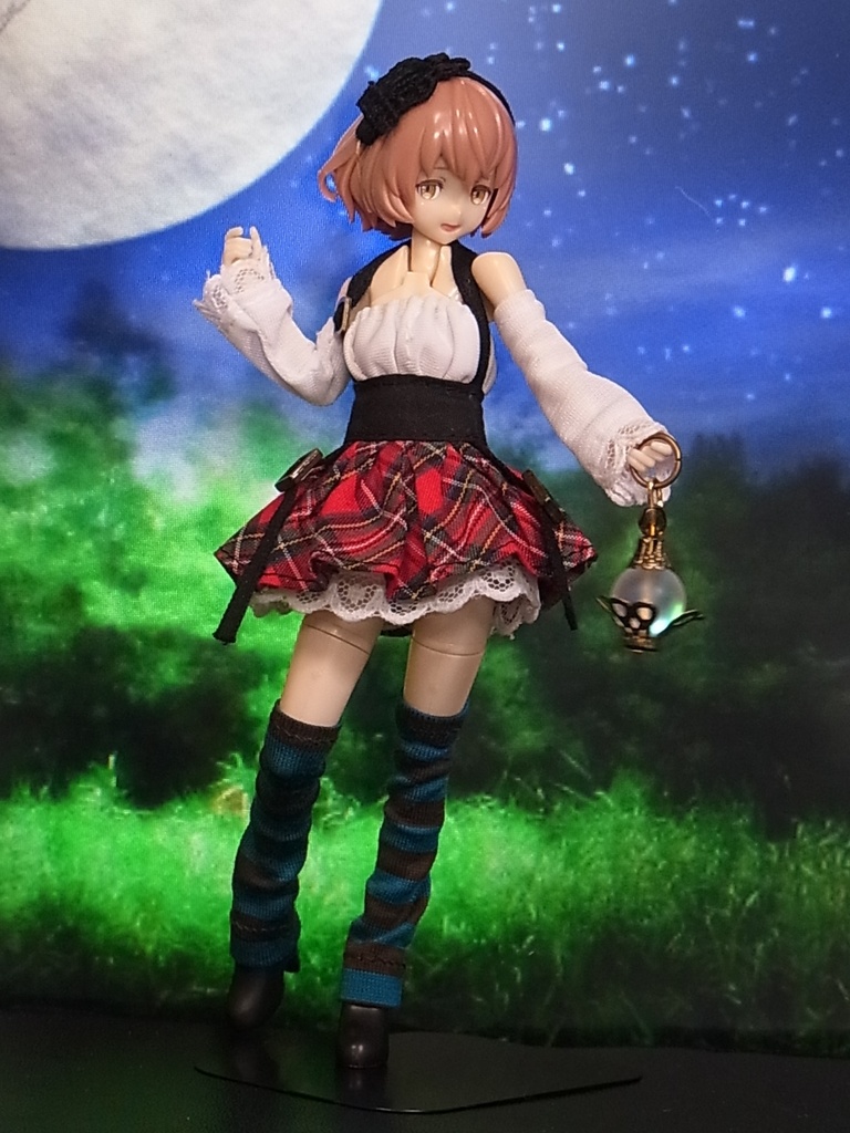 ◆ゴシック風チェックコーデ◆1/12サイズ ドール服 布服◆