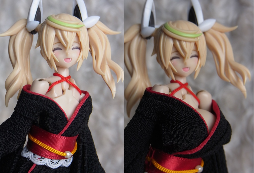 花魁風ミニ丈振り袖🌸色無地🌸1/12サイズ ドール服 布服