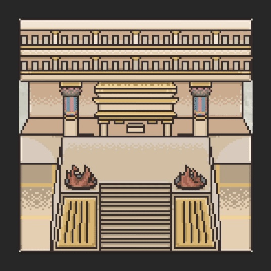【エネアド】マアト神殿(昼)【ピクリエ用 店舗素材】