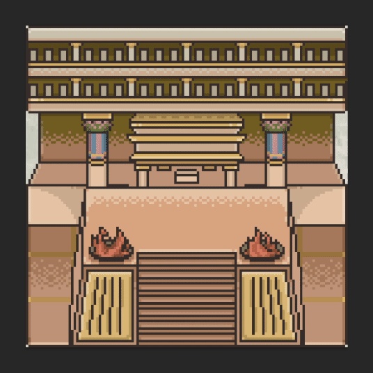 【エネアド】マアト神殿(夜)【ピクリエ用 店舗素材】