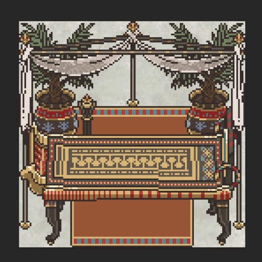 【エネアド】アヌビスの寝台【ピクリエ用 店舗素材】