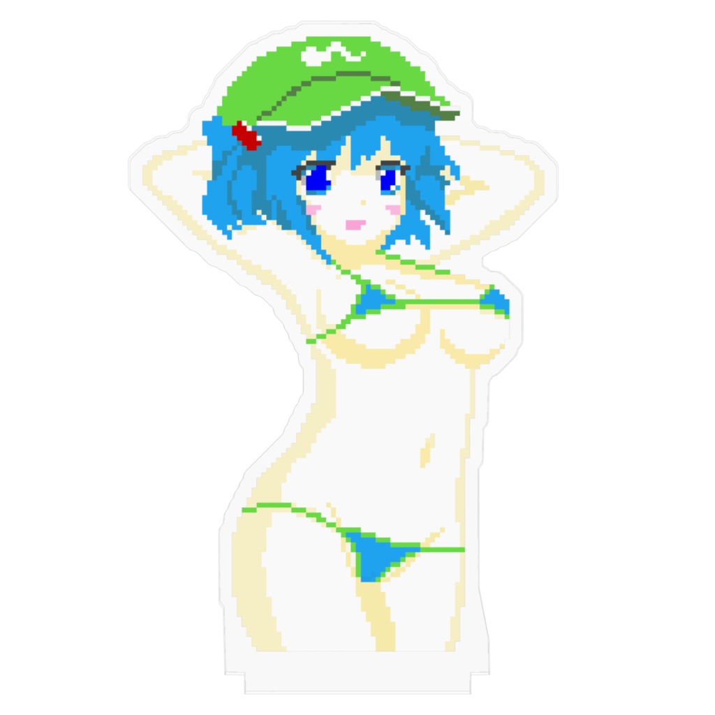 河城にとりアクリルスタンド ビキニ(ドット絵)