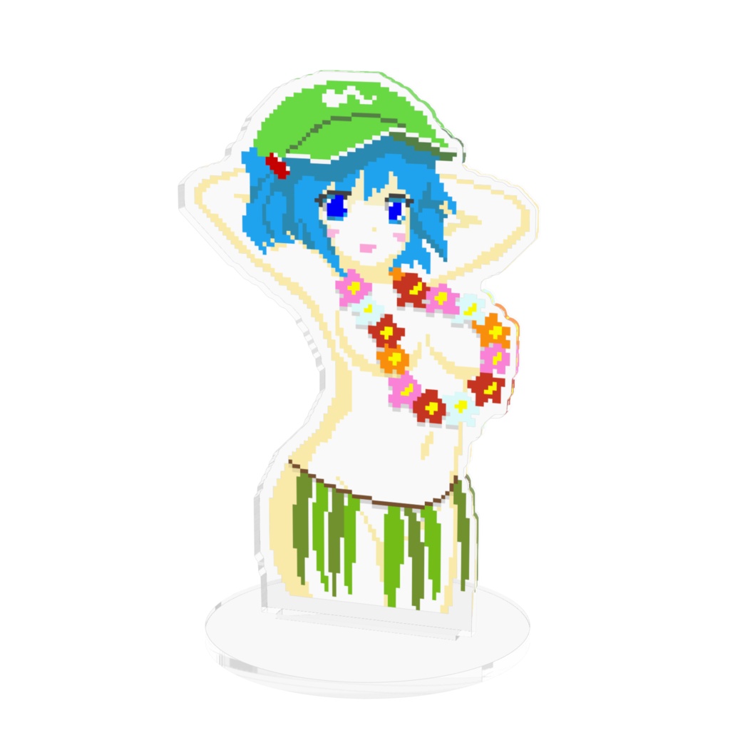 河城にとりアクリルスタンド(南国風ハイビスカスver)