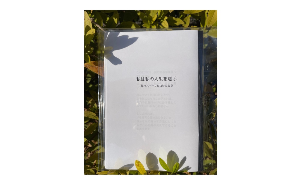 私は私の人生を選ぶ -親のスキーマを抜けたとき-