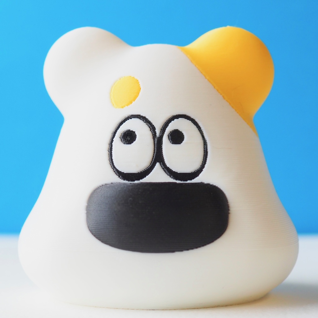 しろくまミニオブジェ(黄ぶち)