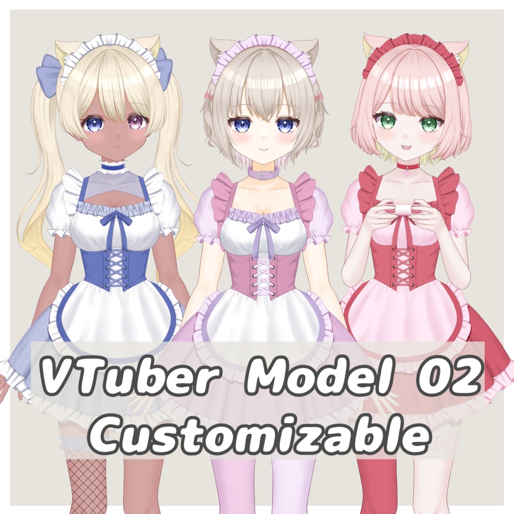 【VTS/nizimaLIVE対応】カスタム汎用モデル２【Live2Dモデル】