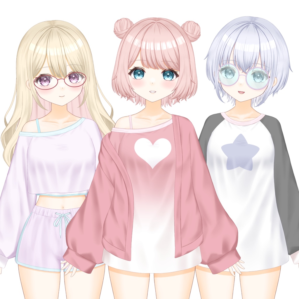 【VTS/nizimaLIVE対応】カスタム汎用モデル3【Live2Dモデル】