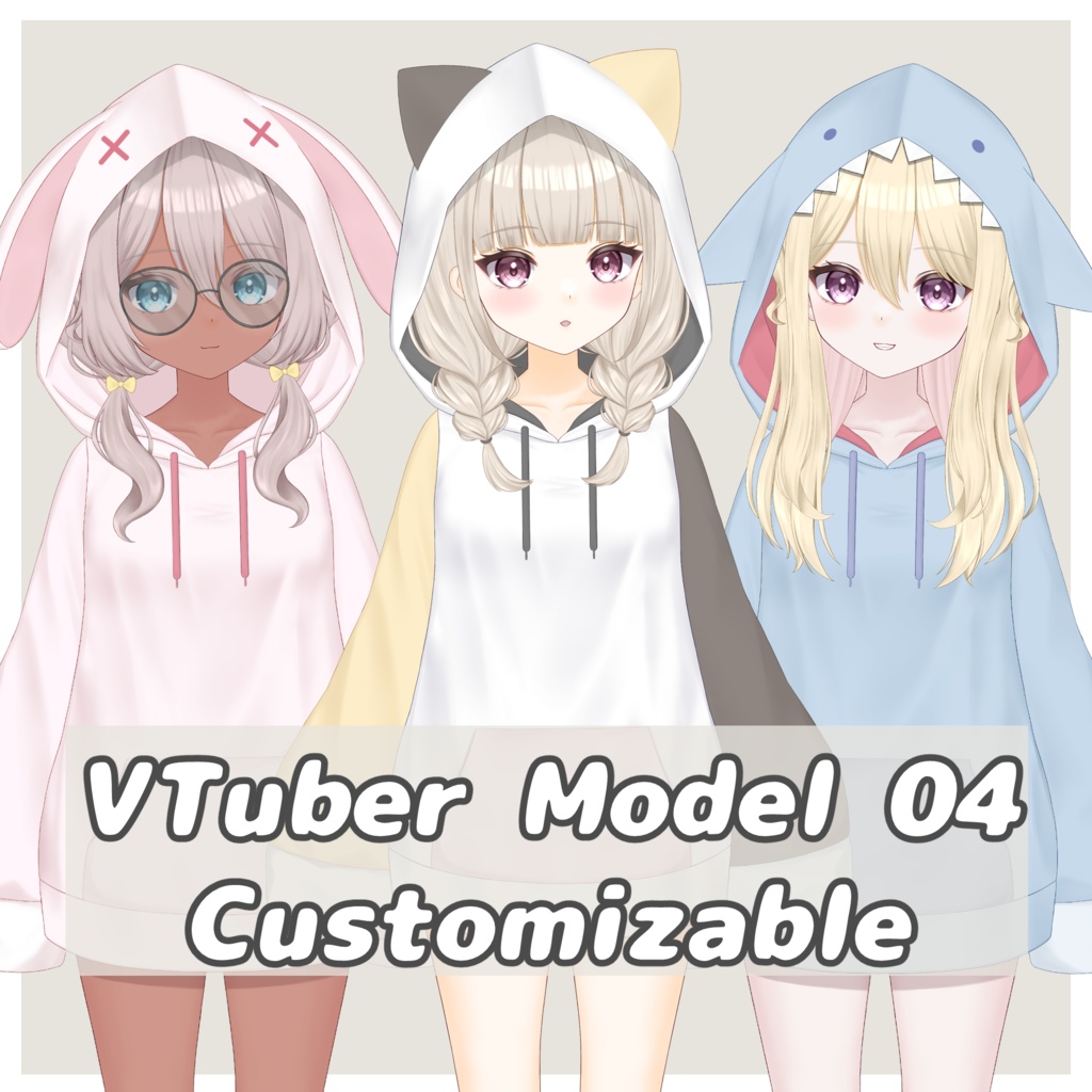 【VTS/nizimaLIVE対応】カスタム汎用モデル4【Live2Dモデル】