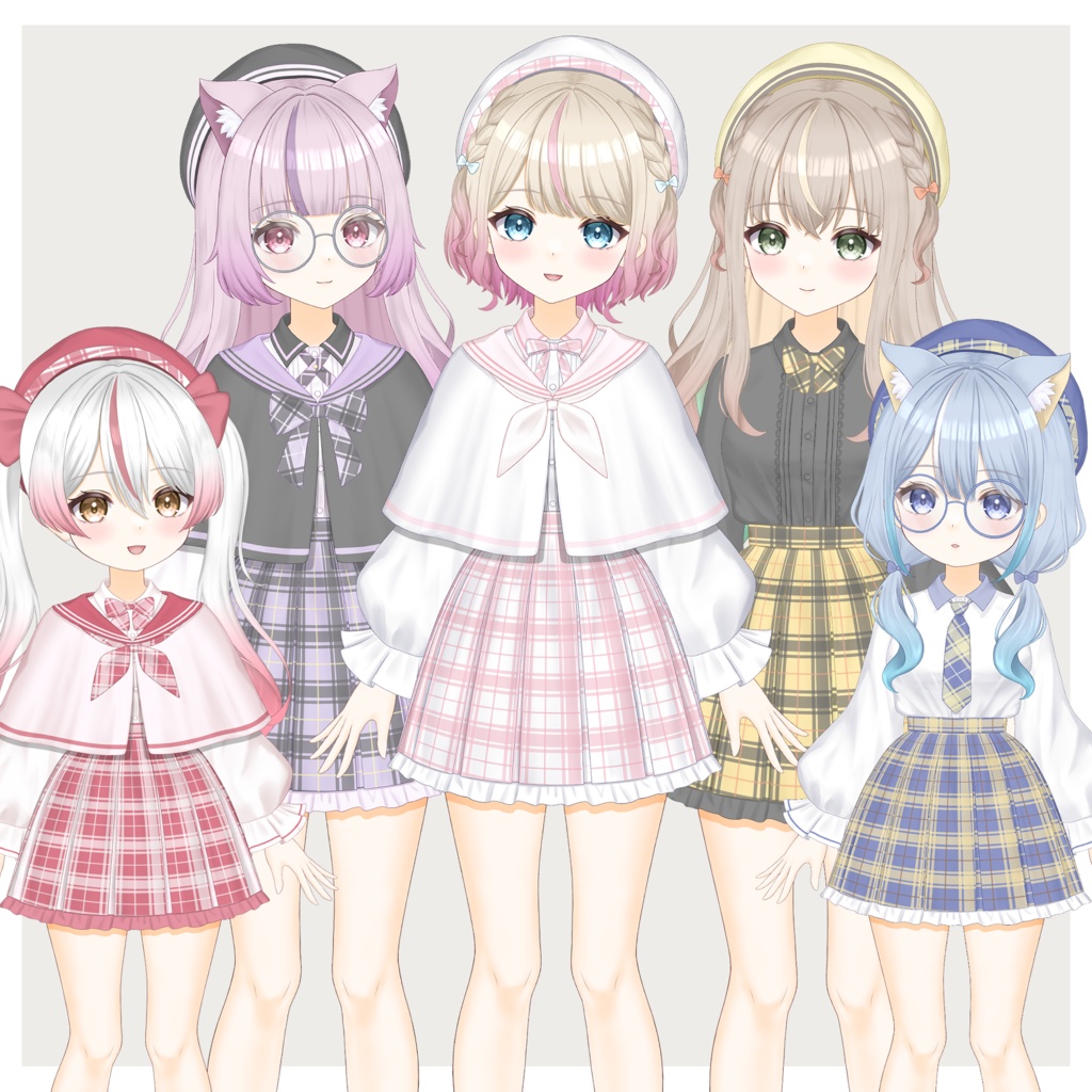 【VTS/nizimaLIVE対応】カスタム汎用モデル5【Live2Dモデル】