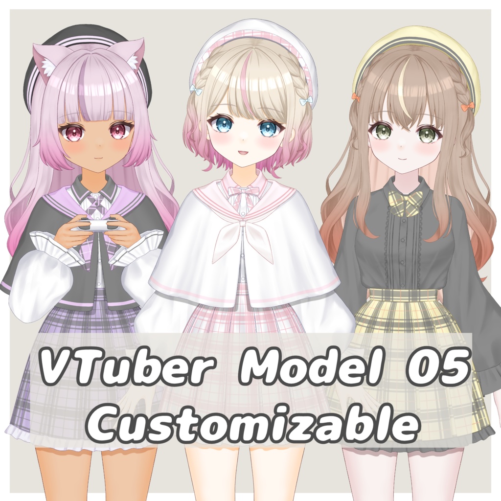 【VTS/nizimaLIVE対応】カスタム汎用モデル5【Live2Dモデル】