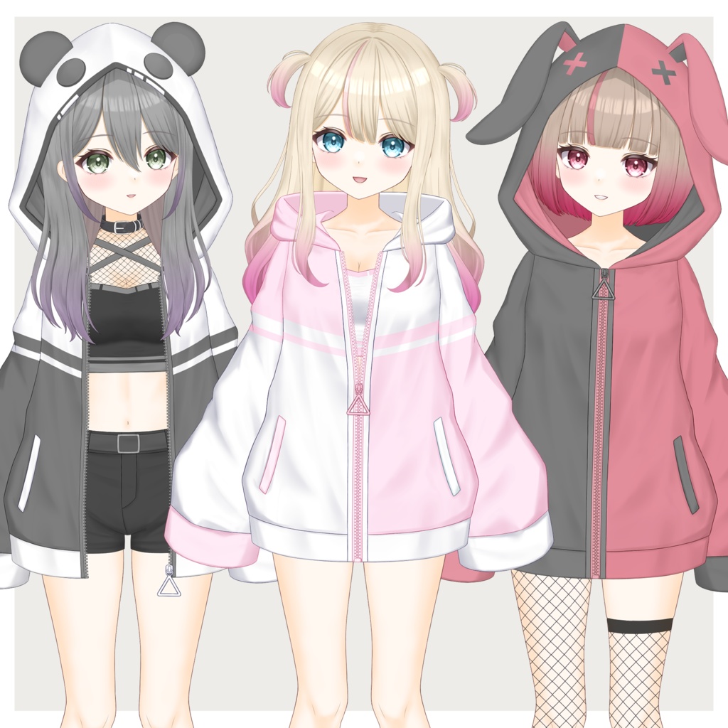 【VTS/nizimaLIVE対応】カスタム汎用モデル7【Live2Dモデル】