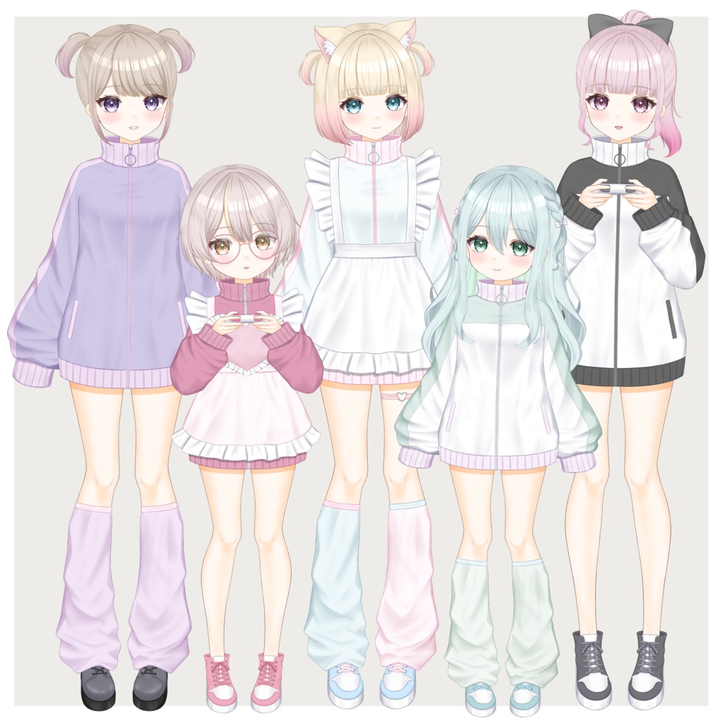 【VTS/nizimaLIVE対応】カスタム汎用モデル8【Live2Dモデル】