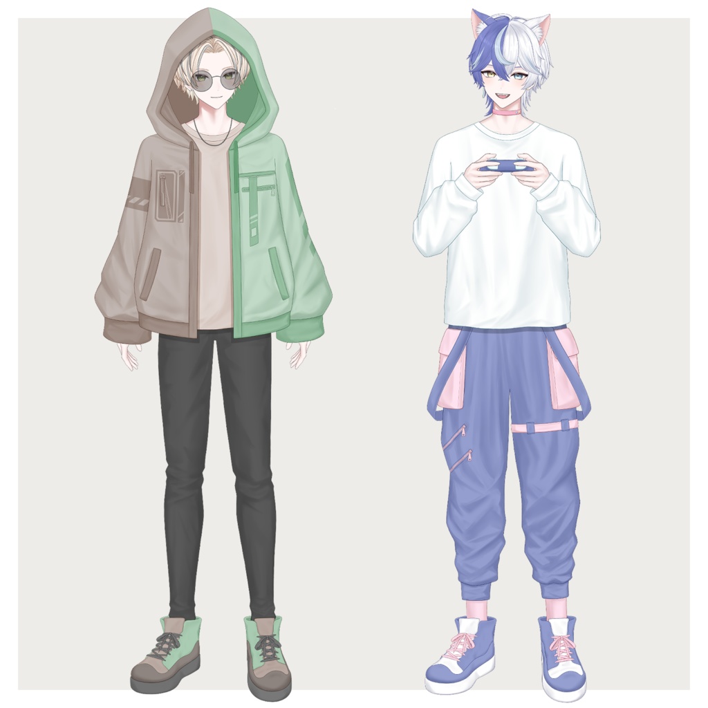 【VTS/nizimaLIVE対応】カスタム汎用男性モデル【Live2Dモデル】