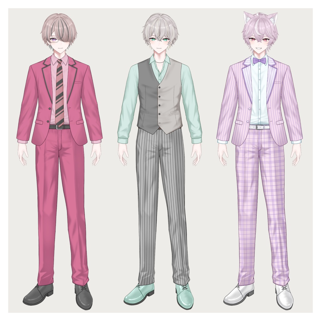 【VTS/nizimaLIVE対応】カスタム汎用男性モデル3【Live2Dモデル】