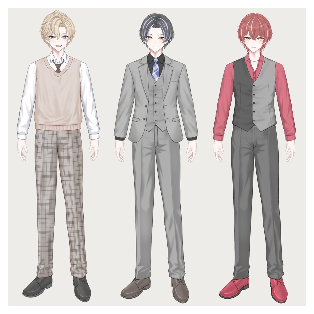 【VTS/nizimaLIVE対応】カスタム汎用男性モデル3【Live2Dモデル】