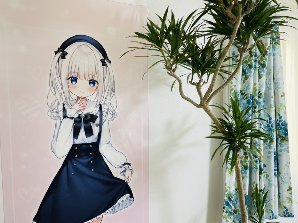 【サイン&キスマーク抽選付き】『ますかれーど』<描き下ろし私服イラスト>等身大タペストリー&アクリルフィギュア スペシャルセット@完全受注生産