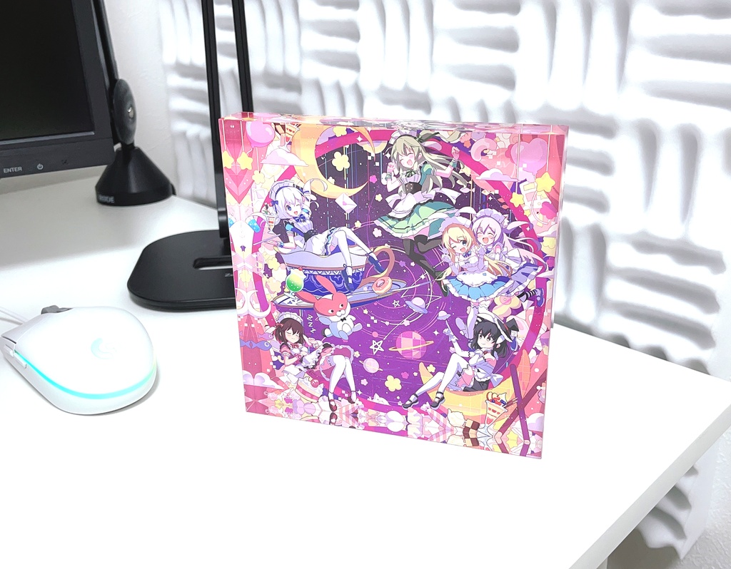 『ますかれーど』一周年記念イラスト アクリルブロック