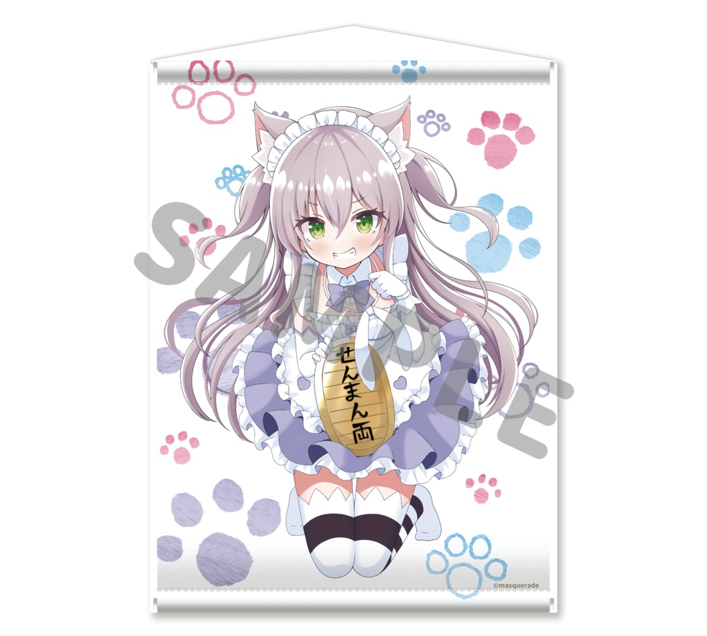 【サイン抽選&アクリルキーホルダー付き】猫田ぺぺろ 誕生日記念アクリルブロック&Tシャツ&B2タペストリー@完全受注生産