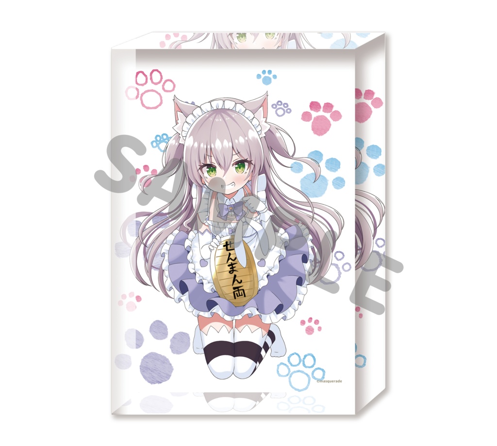 【サイン抽選&アクリルキーホルダー付き】猫田ぺぺろ 誕生日記念アクリルブロック&Tシャツ&B2タペストリー@完全受注生産