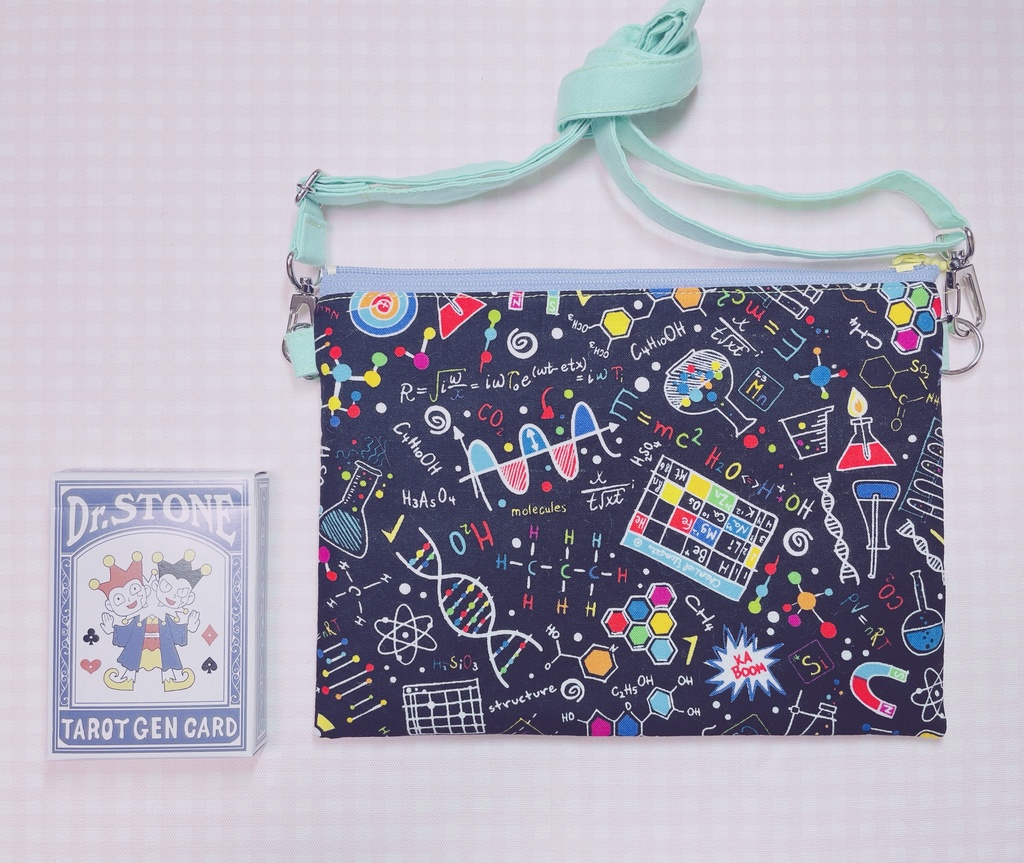 クリアポケット付きミニサコッシュ