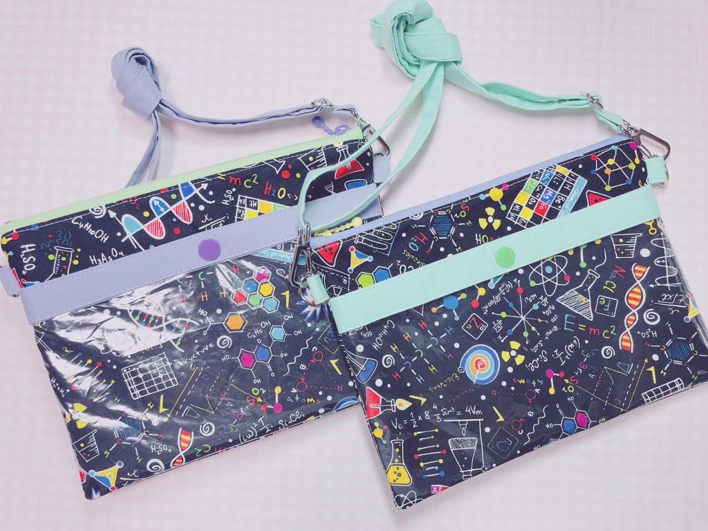 クリアポケット付きミニサコッシュ