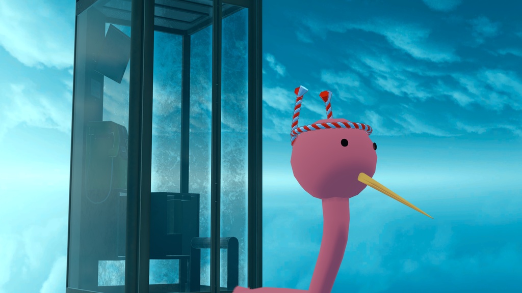 ねじり鉢巻き🦩ピンクの鳥用