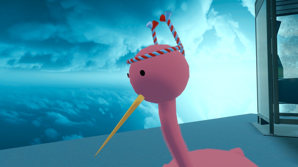 ねじり鉢巻き🦩ピンクの鳥用