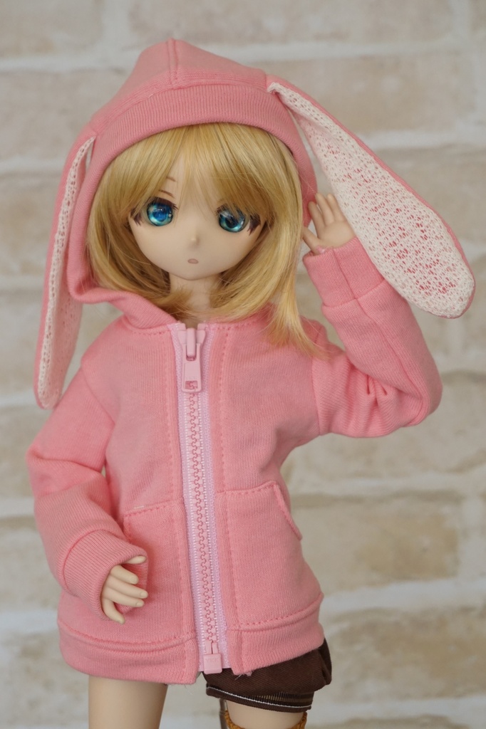 MDD ジッパー付うさっこパーカー