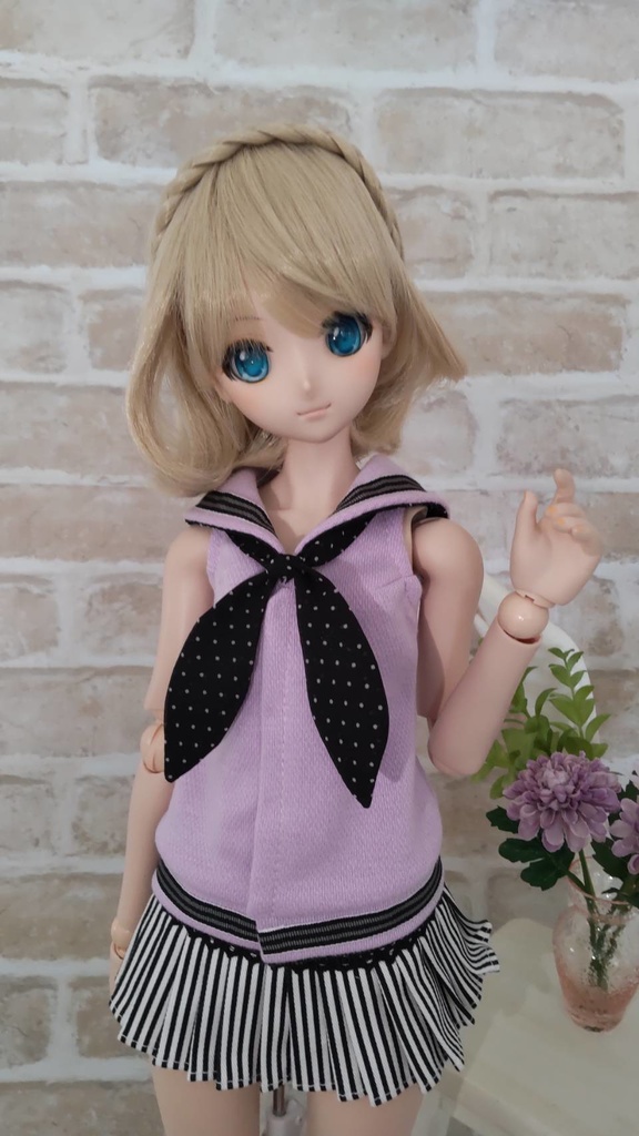 DD ノースリーブゆったりセーラー（パープル）