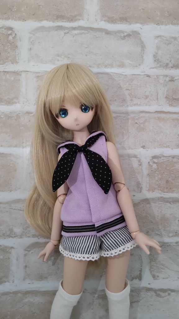 MDD　ノースリーブゆったりセーラー（パープル）